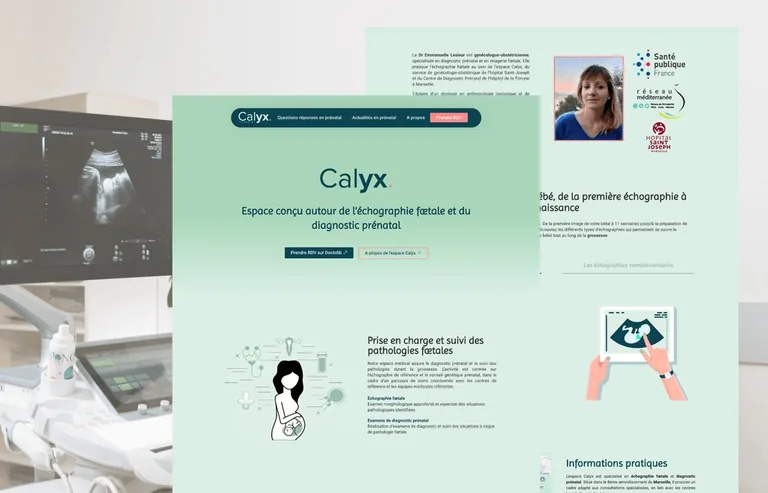 Aperçu du site de l'Espace Calyx, gynécologue-obstétricienne à Marseille